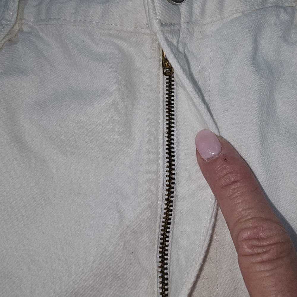 Frame Denim Jeans Womens 32 Ultra High Rise Barrell White LIKE NEW - Picture 10 of 13